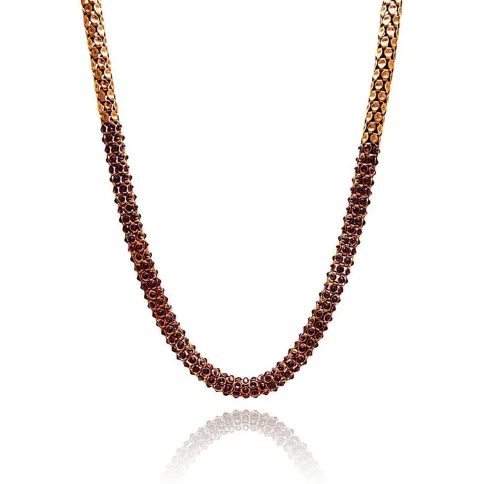 Collar Italiano Chapado en Oro Rosa Plata 925 CZ – ITN00042RGP