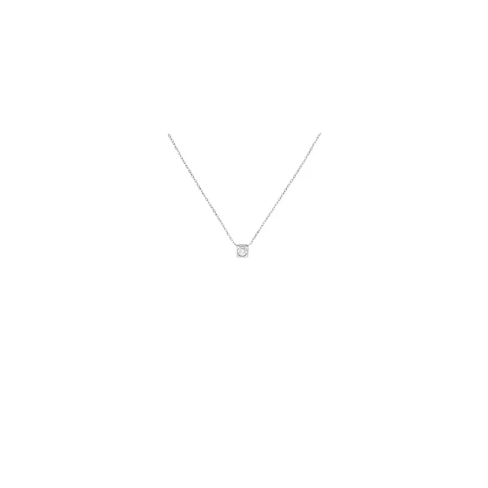 Collier dinh van Le Cube Diamant moyen modèle or blanc diamant – Lepage