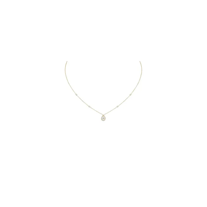 Collier Messika Joy en or jaune et diamant poire 0,25 carat