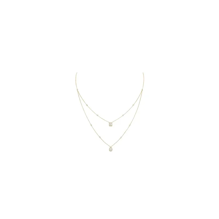 Collier Messika My Twin Toi & Moi 2 rangs or jaune et diamants – Lepage