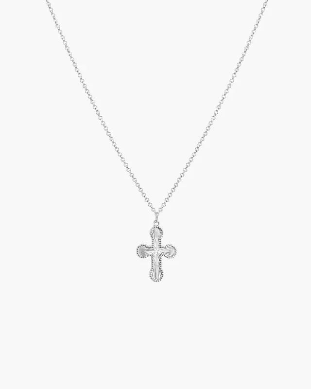 Collier Pendentif Mini Croix Argenté