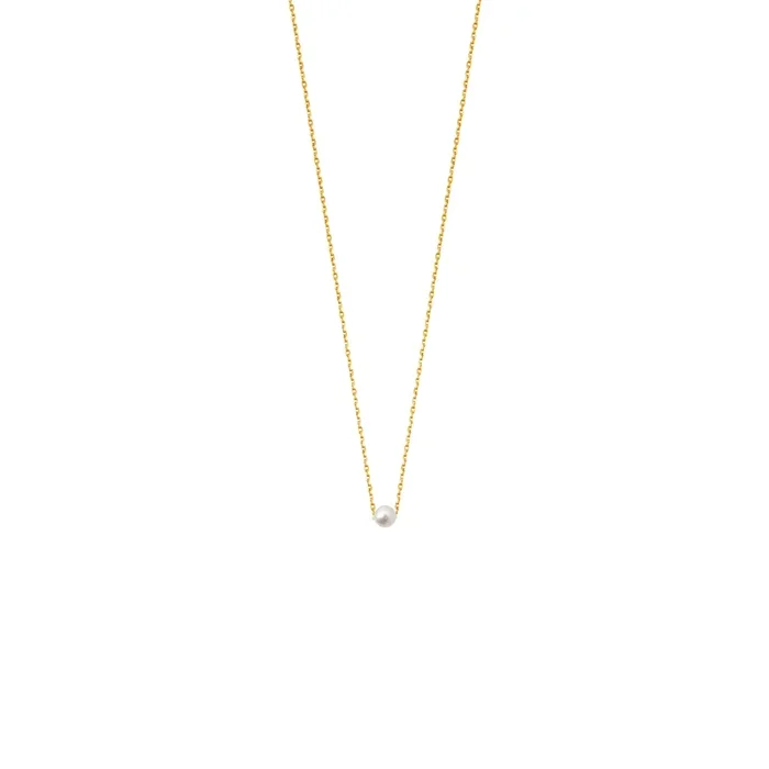 Collier Simply Mini en or jaune et perle blanche PPJ-MB-001- Lepage
