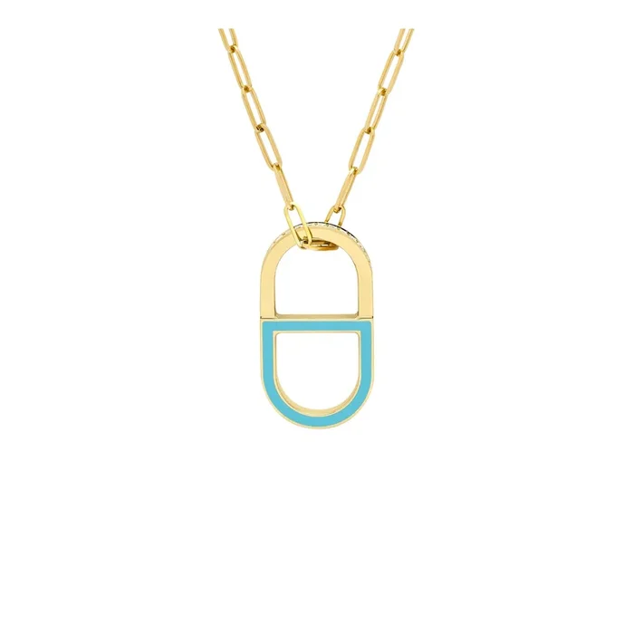 Color Dior modular necklace and ring in yellow gold, diamonds and coloured lacquer | LEPAGE