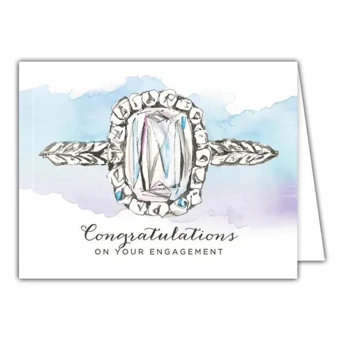 Congratulations On Your Engagement Small Folded Greeting Card