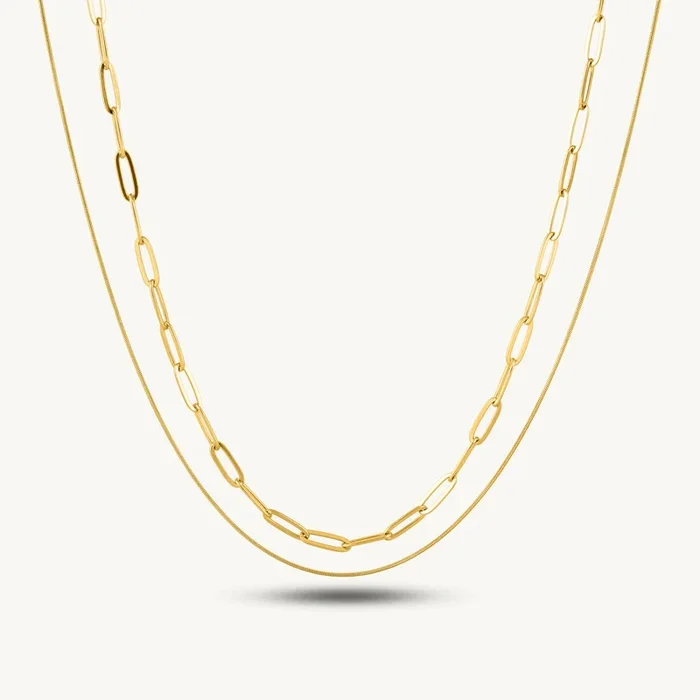 Contemporary Layered Link Necklace