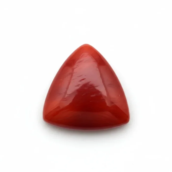 Coral 1PC Large 11×11 MM Triangle Cabochon Red Fiery Precious Loose Gemstone