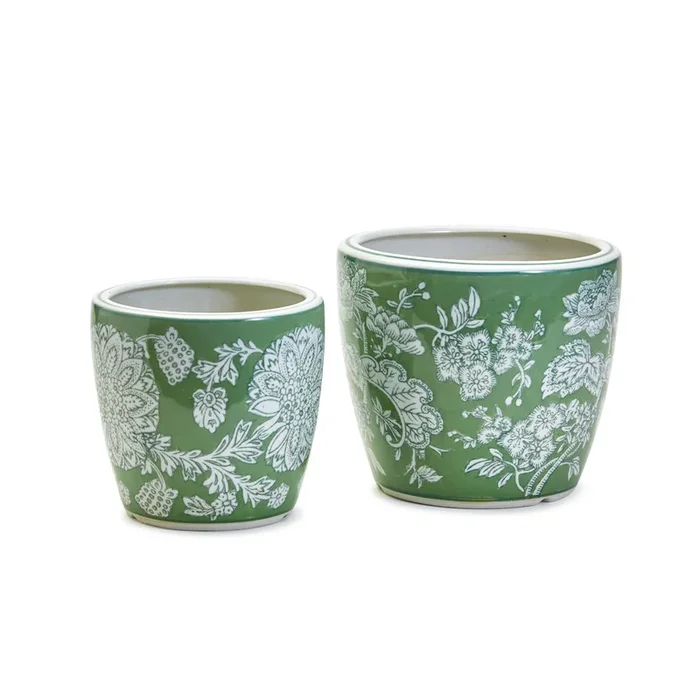 Countryside Cachepot / Planter / Vase (Larger One)- Porcelain