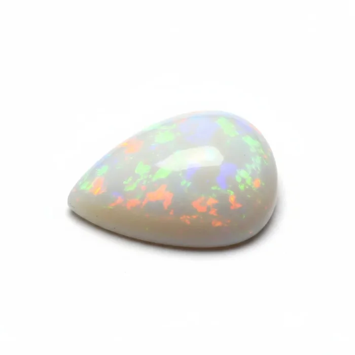 Created Opal 1PC Small 7×9 MM Pear Cabochon White Splendid semi Precious Gems