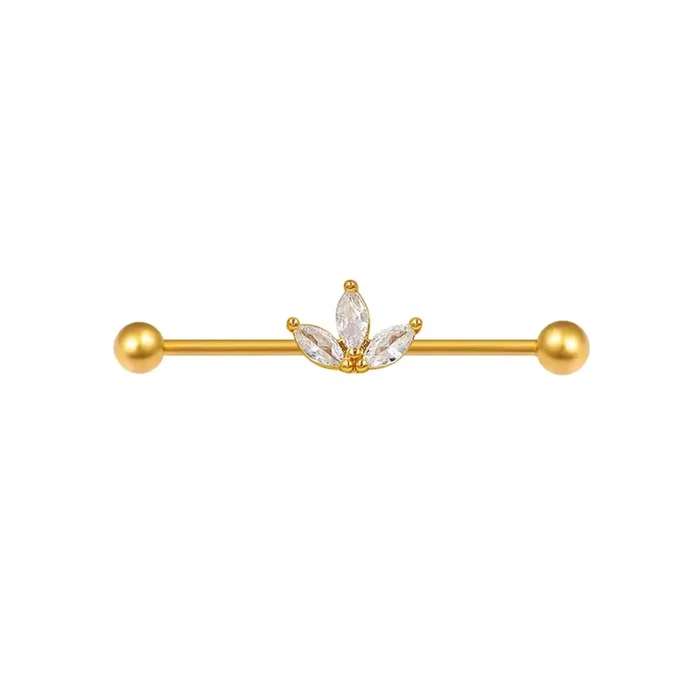 Crystal Lotus Industrial Barbell – SINGLE