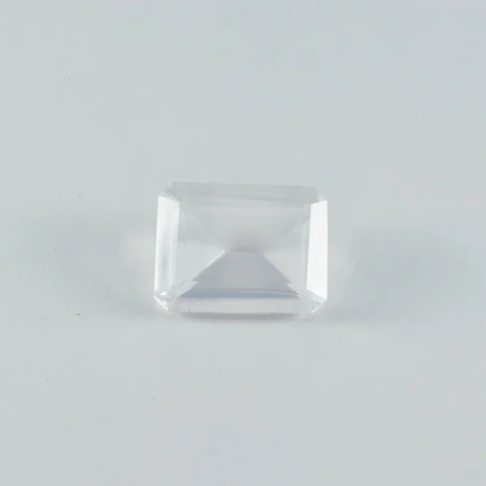 Crystal Quartz 10PC Tiny 3×5 MM Emerald Faceted White Sparkling Semi Precious Loose Gemstone