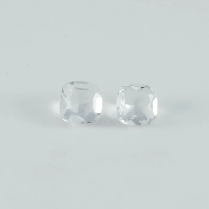 Crystal Quartz 10PC Tiny 4×4 MM Cushion Faceted White Brilliant Semi Precious Loose Gems