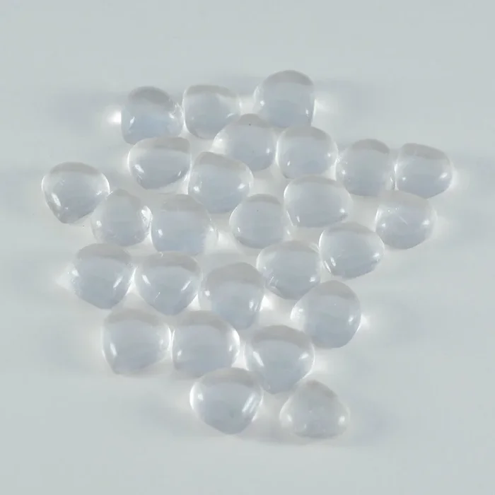 Crystal Quartz 10PC Tiny 5×5 MM Heart Cabochon White Fiery semi Precious Gems