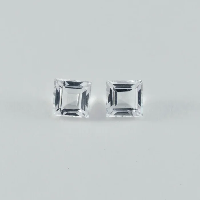 Crystal Quartz 1PC Chunky 13×13 MM Square Faceted White Natural Semi Precious Loose Gemstone