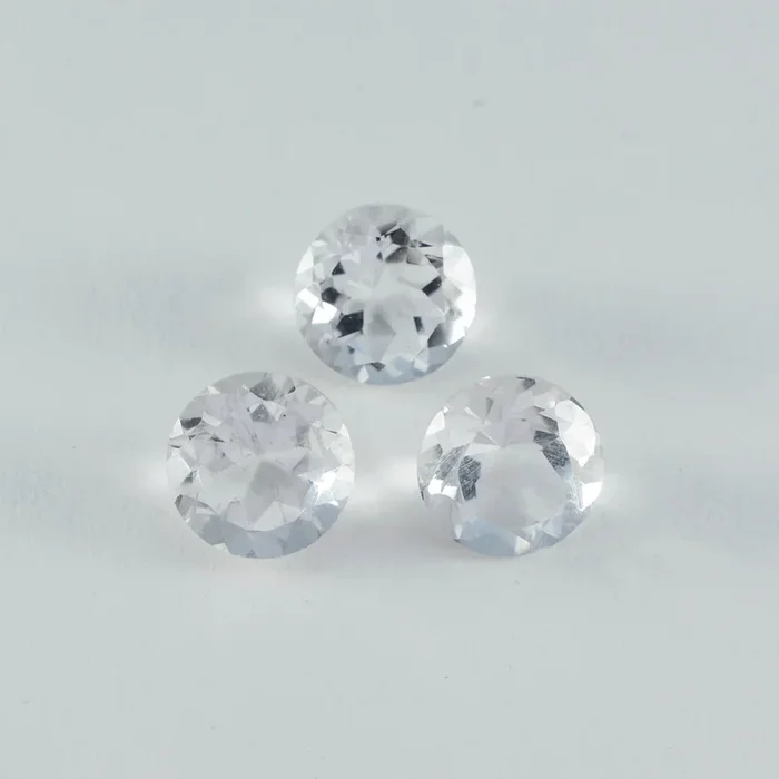 Crystal Quartz 1PC Large 11×11 MM Round Faceted White Fine Semi Precious Gems