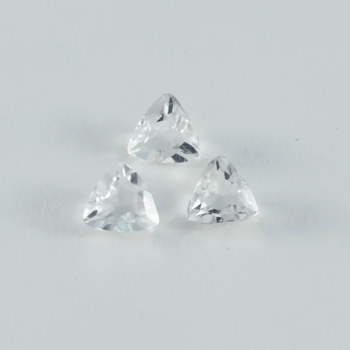 Crystal Quartz 1PC Large 11×11 MM Triangle Faceted White Fine Semi Precious Gems