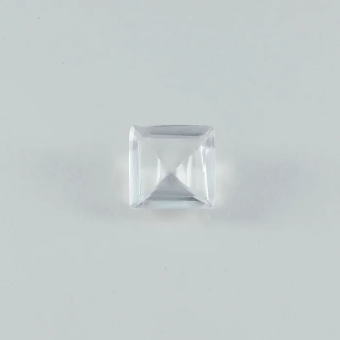 Crystal Quartz 1PC Large 12×12 MM Square Faceted White High-Quality Semi Precious Loose Gems