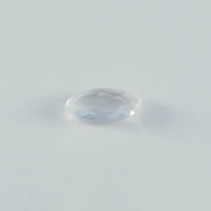 Crystal Quartz 1PC Medium 7×10 MM Oval Faceted White Sparkling Semi Precious Gems