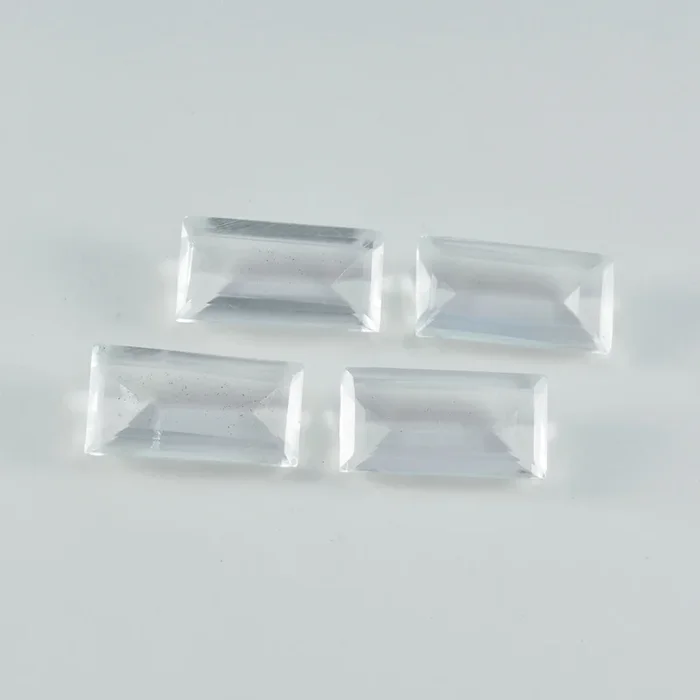Crystal Quartz 1PC Medium 7×14 MM Baguette Faceted White Superior Semi Precious Gems