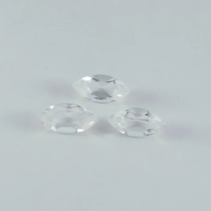 Crystal Quartz 1PC Medium 7×14 MM Marquise Faceted White Lustrous Semi Precious Loose Gemstone