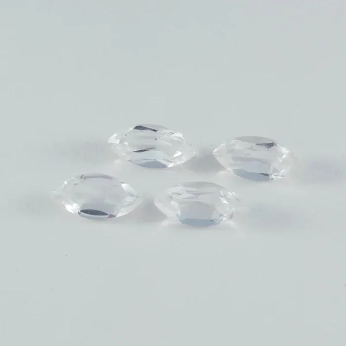 Crystal Quartz 1PC Small 6×12 MM Marquise Faceted White Luster Semi Precious Loose Gems
