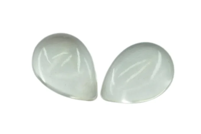 Crystal Quartz 1PC Small 6×8 MM Pear Cabochon White Natural semi Precious Gems
