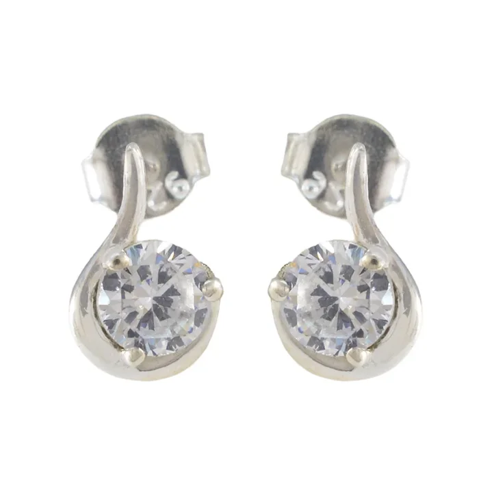 Cubic Zirconia American Lourdess multiple Stud White 92.5 Silver Earring