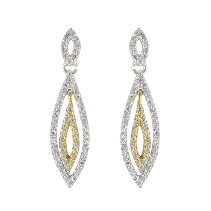 Cubic Zirconia Australian Camila multiple Stud White 925 Silver Earring