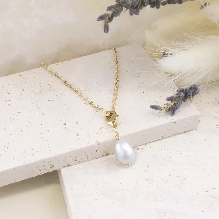 Cultured Pearl charm gold-plated