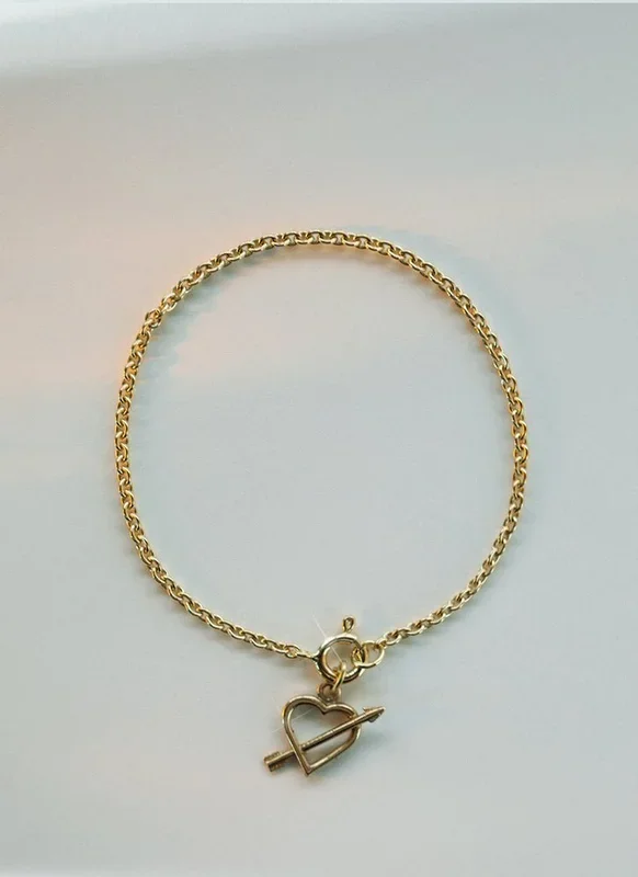 Cupido hart bedel 14k goud