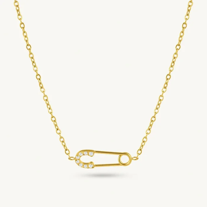 Cute Safety Pin Necklace