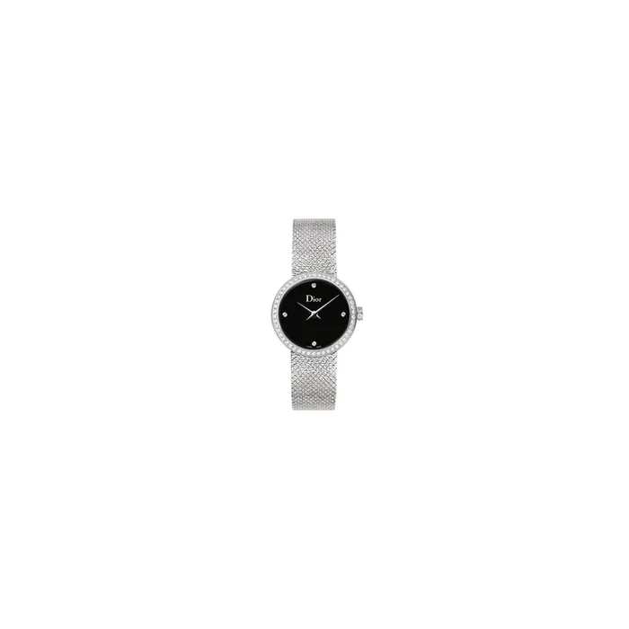 D de Dior Satine quartz steel black mother-of-pearl dial – Lepage