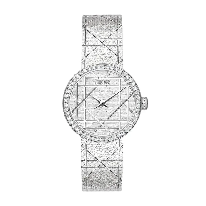 D my Dior watch quartz canework dial steel diamonds 25 mm CD04011X1248 | LEPAGE