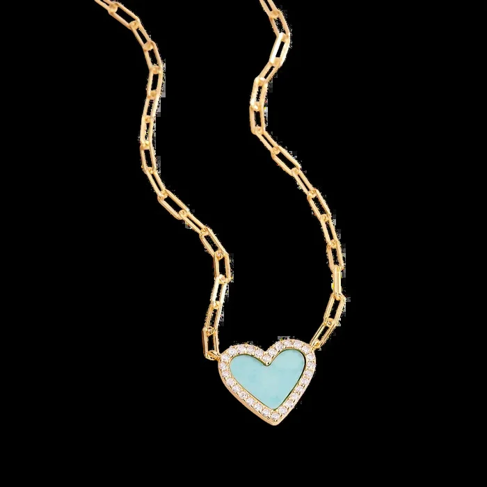Dainty Heart Paperclip Necklace