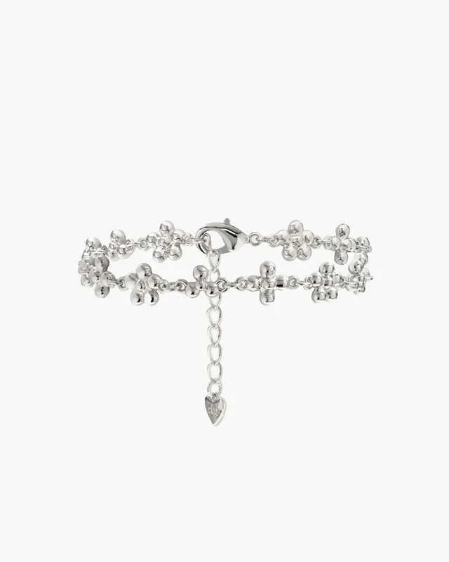 Daisy Molecule Bracelet in Silver