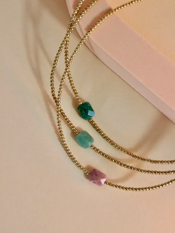 Dalle necklace – boho chic natural stone jewelry