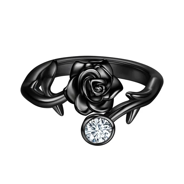 Damen-Rosenring, 3D-Rosenblume, offener Ring, Schmuck, M?dchen, Valentinstagsgeschenke