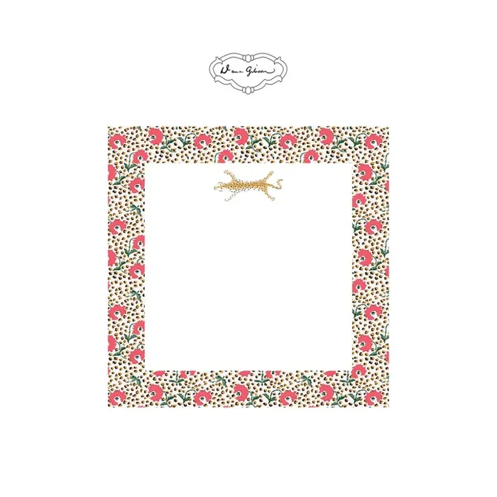 Dana Gibson Jaipur Leopard Notepad-Red