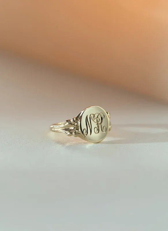Dani zegel ring 14k goud