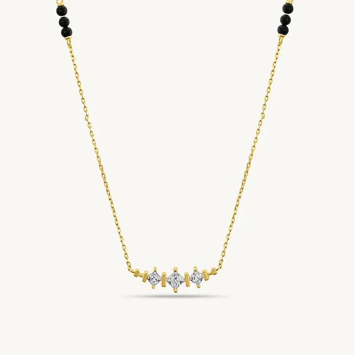 Dazzling Diamond Mangalsuta | 18k Gold Vermeil