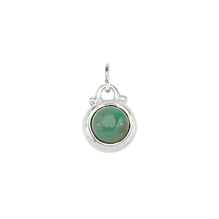 December — Turquoise Birthstone Charm in Silver – FINAL SALE