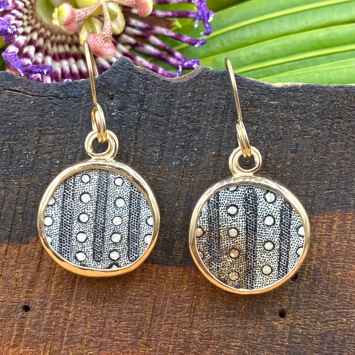 Deco Bubbles 14k Gold Earrings