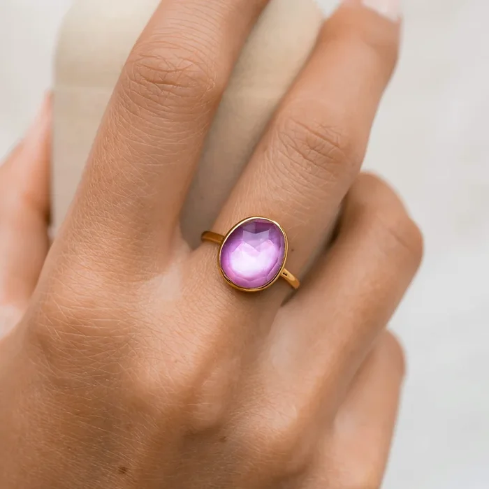 Deep Lavender Statement Ring – Window to my Soul