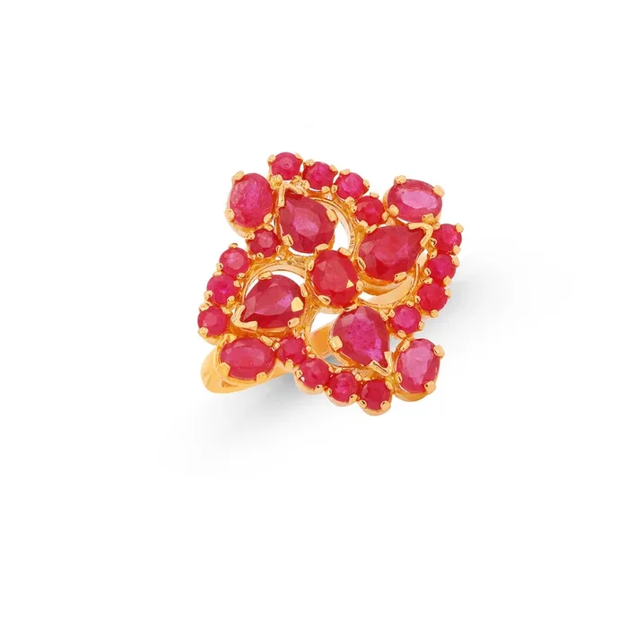 Delightful Ring With Ruby in 22K Gold