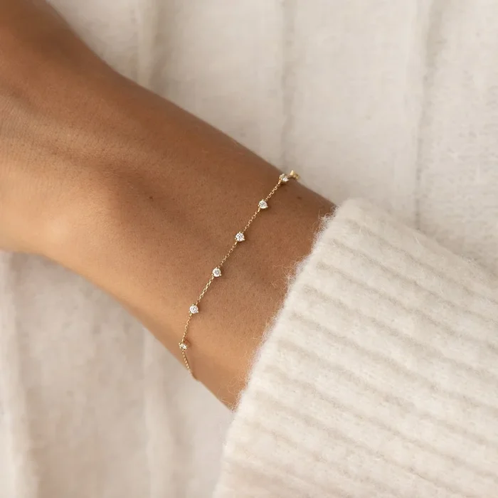 Diamond Bracelet 14k Gold – Lyra