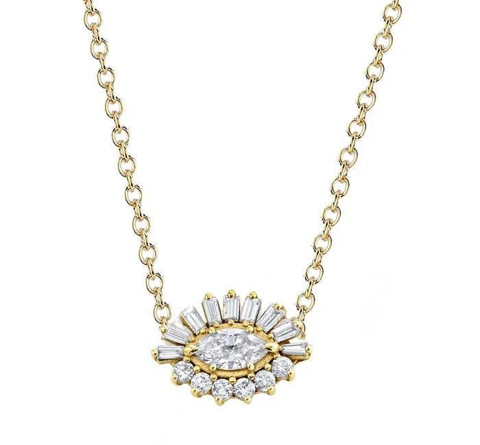 DIAMOND EVIL EYE NECKLACE