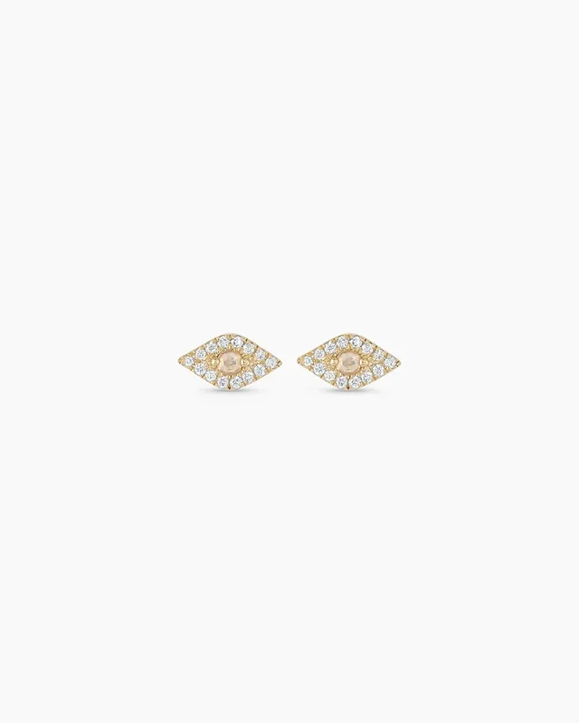 Diamond Evil Eye Studs