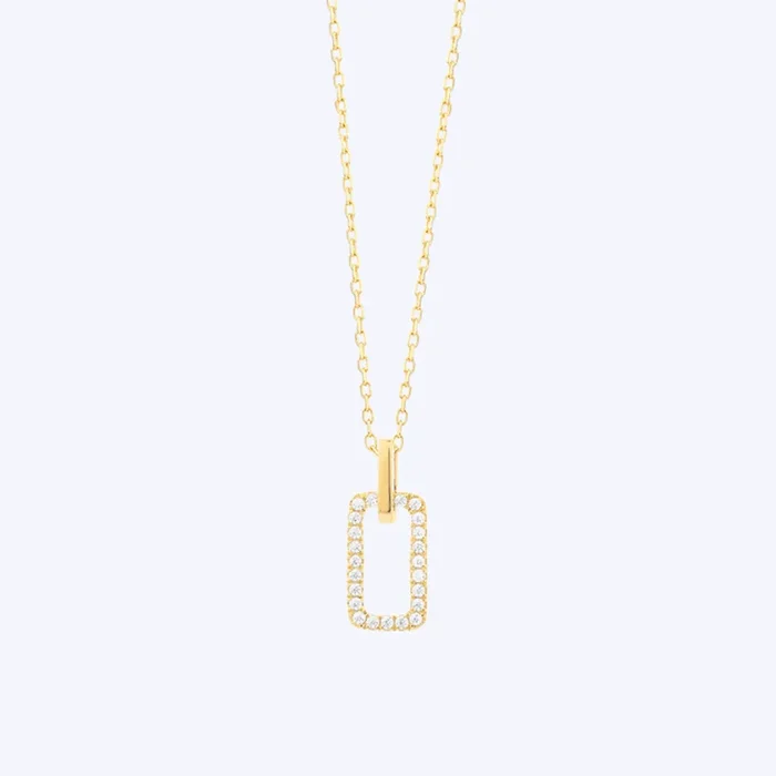 Diamond Link Pendant Necklace
