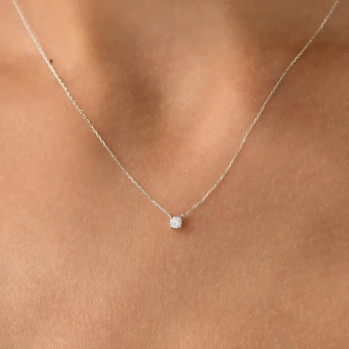 Diamond Pendant Necklace White Gold – Johanne
