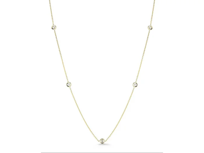 Diamonds By The Inch Yellow Gold Necklace