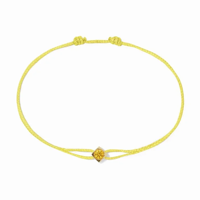 Dinh Van bracelet Yellow gold and yellow sapphire Cube on cord – Lepage